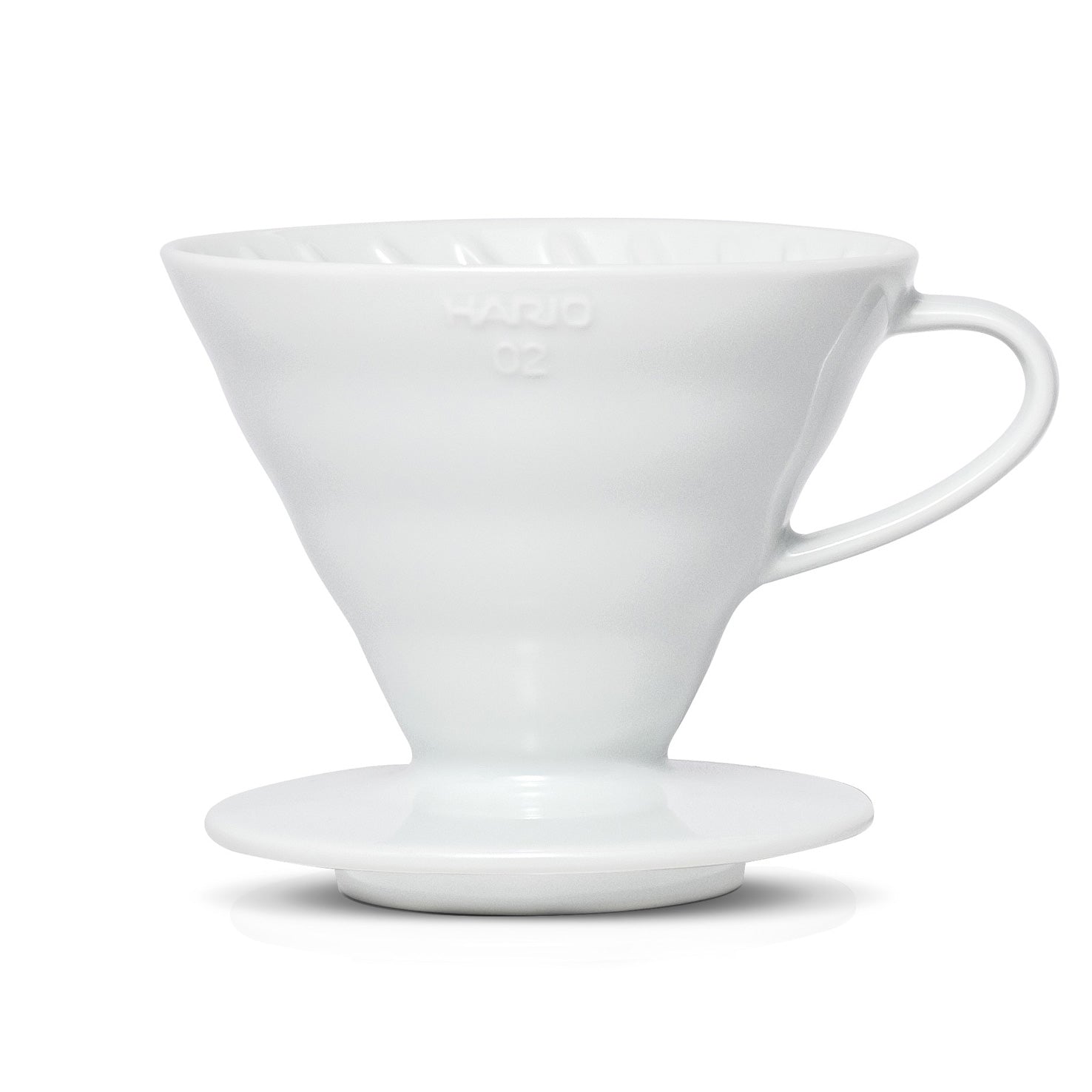 hario v60 ceramic coffee dripper, size 02, white 