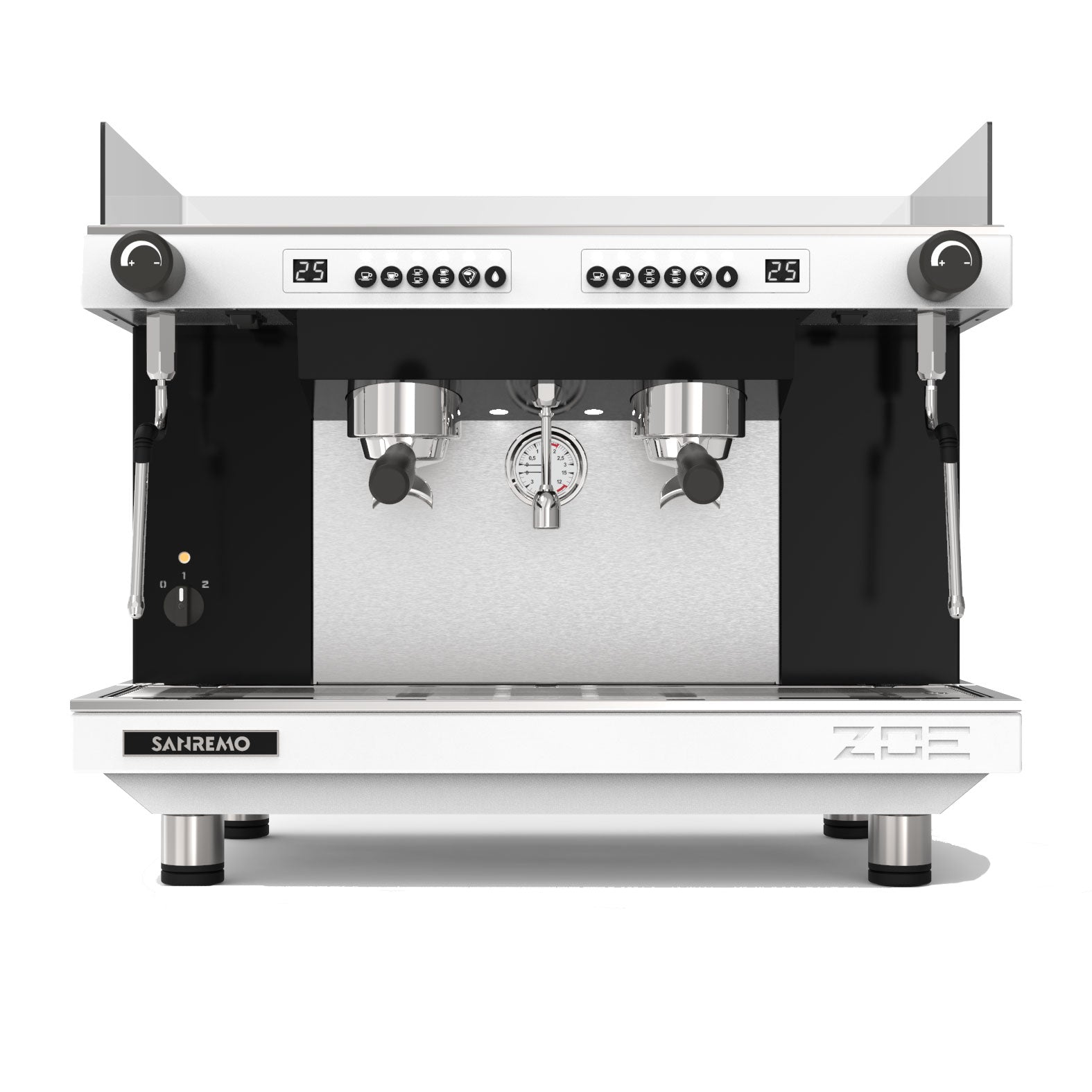 Brand New Sanremo Zoe Compact 2 Group Commercial Coffee Machine - Matt White