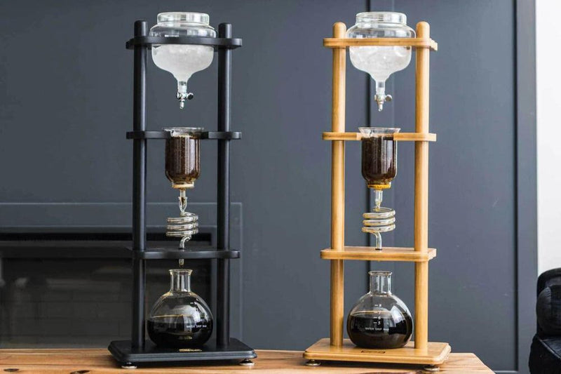 Yama Cold Brew Towers in Black and Bamboo