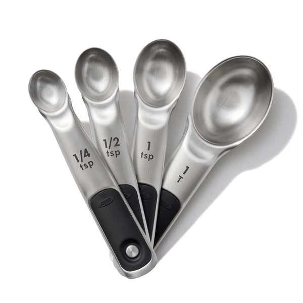 4-piece stainless steel measuring spoon set