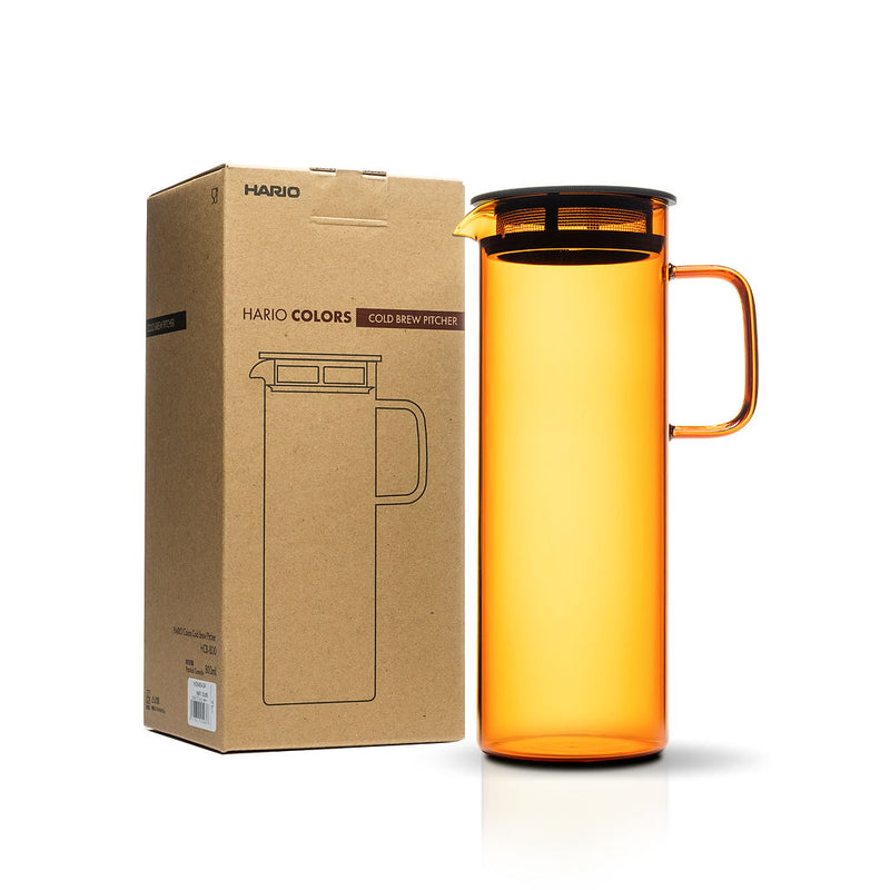 hario glass pitcher and brewer amber