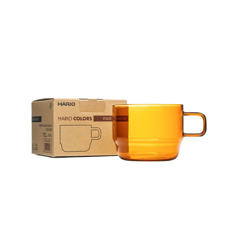 hario amber glass 10 oz  mug