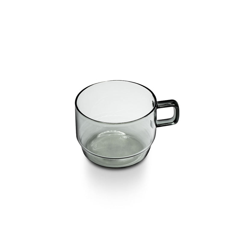 hario 10oz grey glass mug