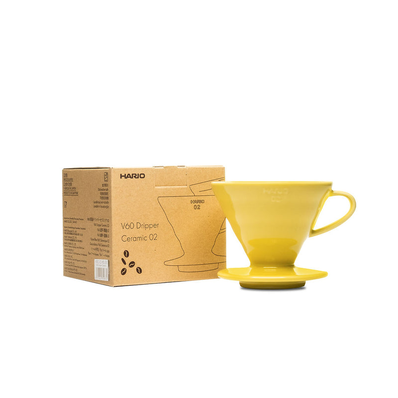 hario v60 02 yellow ceramic pour over 