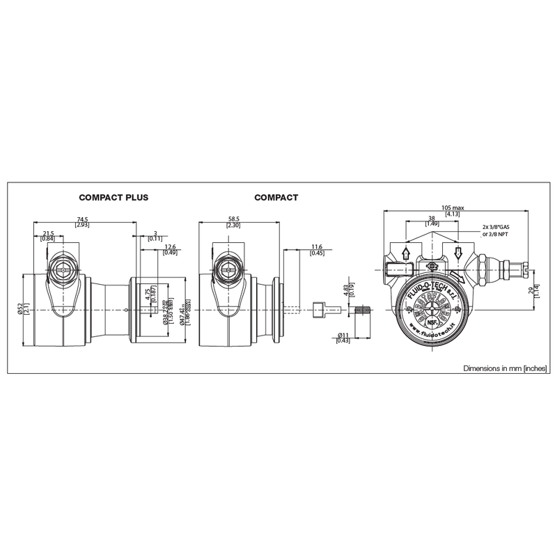 Fluid-o-Tech Rotoflow High Volume Rotary Vane Water Pump