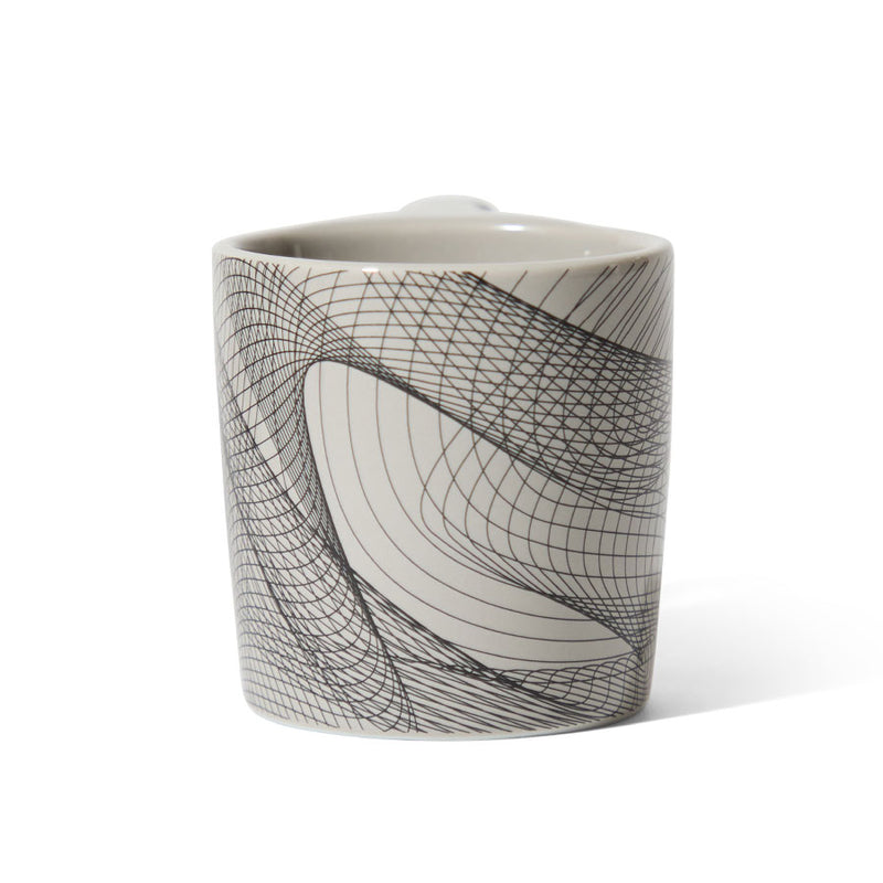 dots to lines grey diner art mug