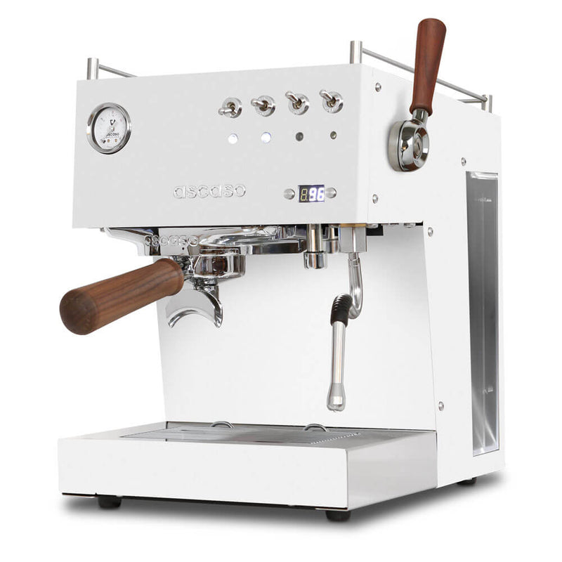 white ascaso duo plus espresso machine