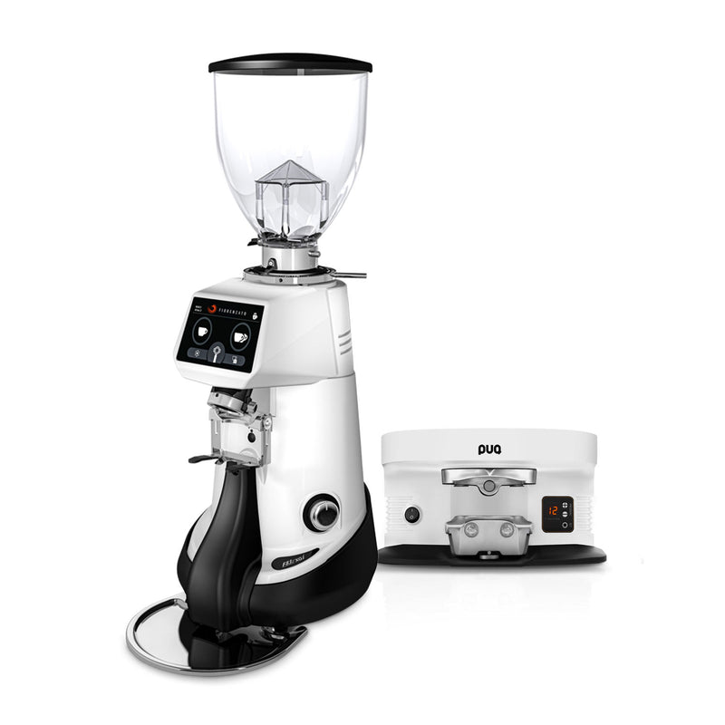 f83 e xgi pro grinder and puqpress m4 tamper white