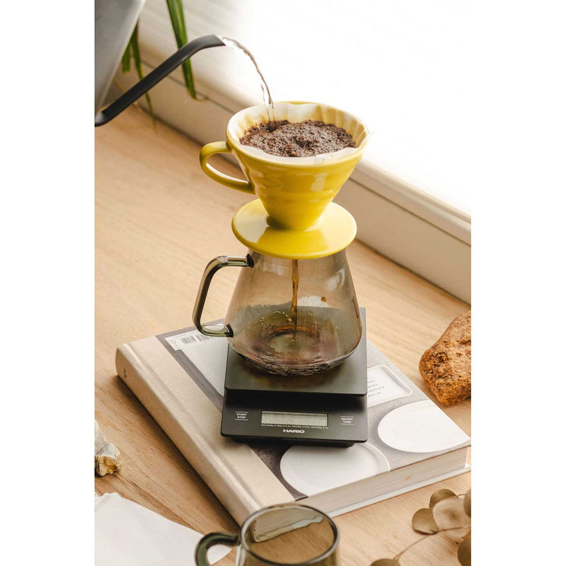 hario v60 02 yellow ceramic pour over 