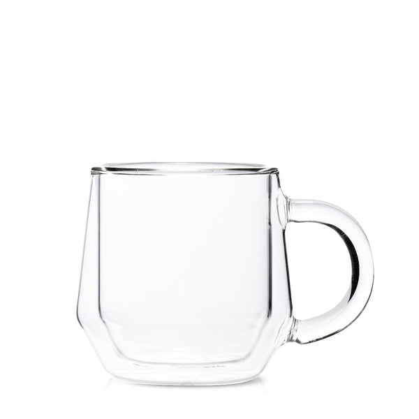 hearth 6 oz grey glass mug