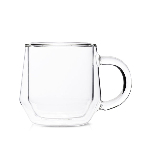 hearth 8 oz clear glass mug