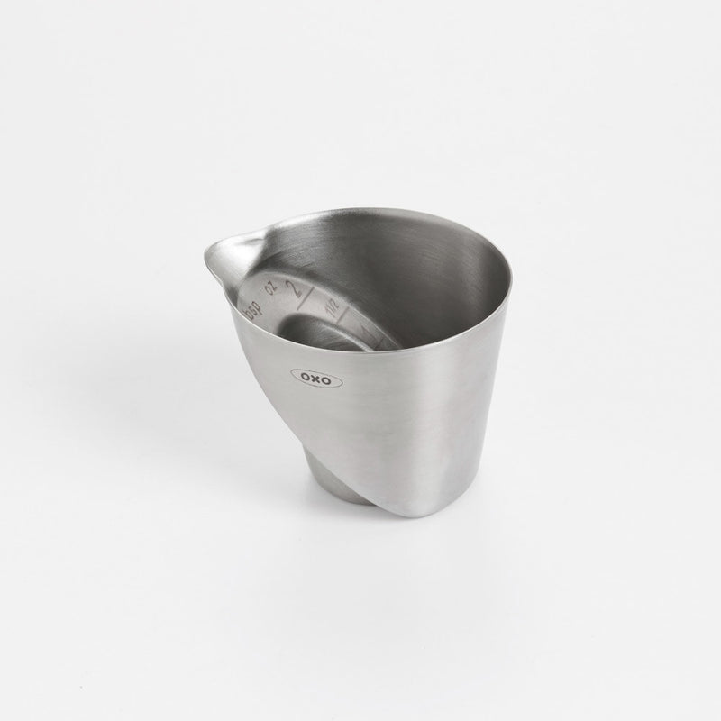 SoftWorks Stainless Steel Angled Jigger 2 oz 4 Tbsp Measuring Cup