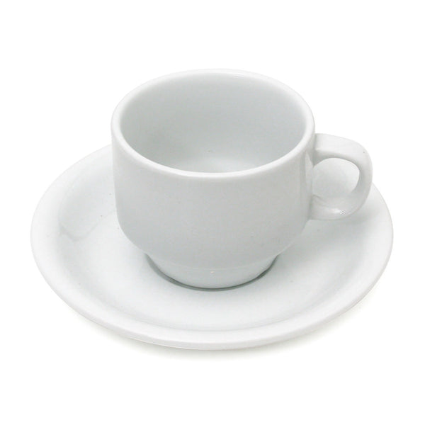 CLASGLAZ 6oz Ceramic Espresso Cup and Saucer