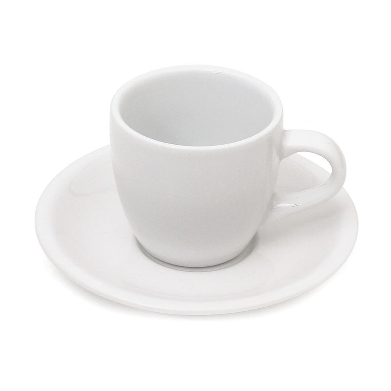 Espresso Cuban Coffee Cups & Saucers Demitasse White Set of 3 Dainty Elegant